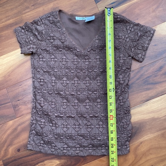 Adorable short sleeve crinkle top shirt Size PS - Picture 6 of 7